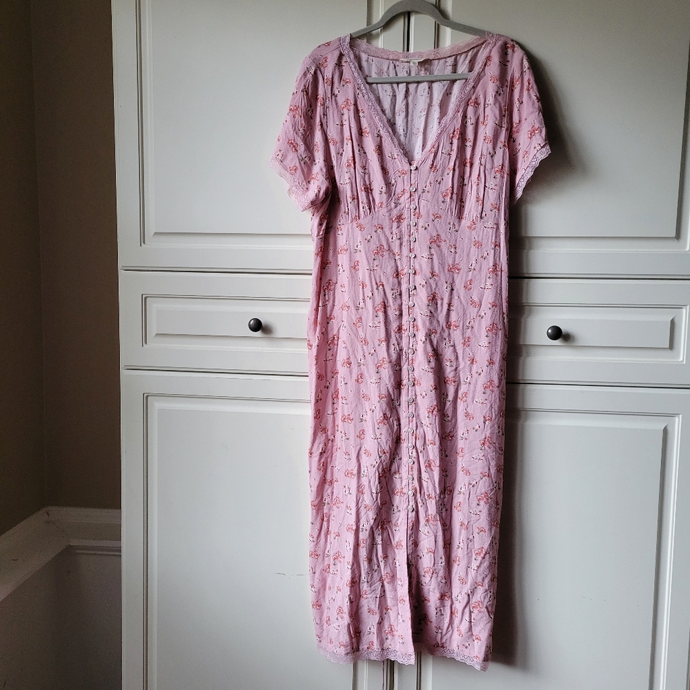 NWOT Lucky Brand Simone Floral Midi Dress